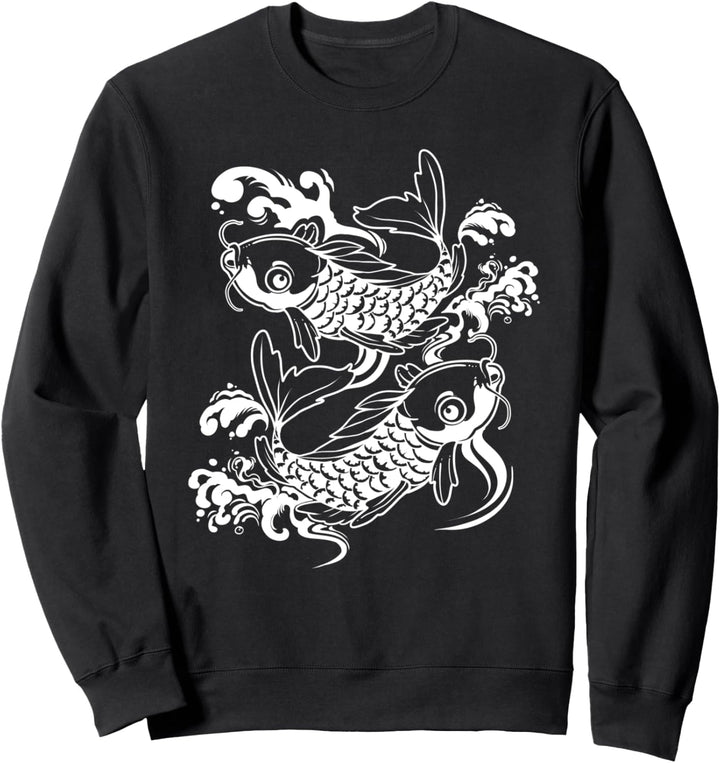 Traditionelles japanisches Koi-Teich Geschenk Japan Karpfen Sweatshirt