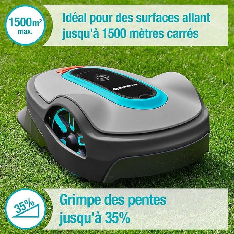 Gardena Mähroboter SILENO life 1500 qm FR/NL-Version 1500m2 FR/NL/BE Bluetooth, 1500m2 FR/NL/BE Blue