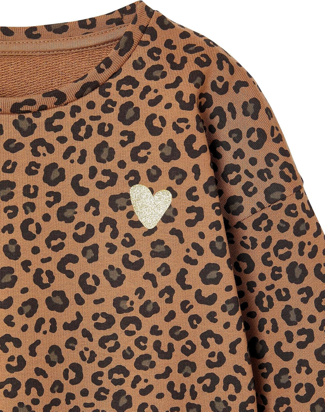 ENVIE DE FRAISE Mädchen Sweatshirt Mama-Tochter-Capsule Leopard, Bio-Baumwolle 92-98 Beige, 92-98 Be