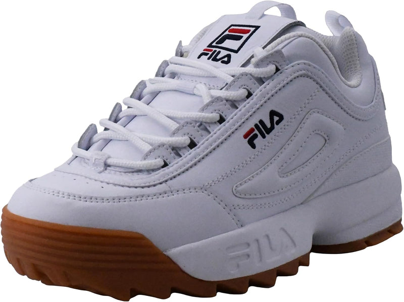 Fila Herren Disruptor Ii Freizeitschuhe Weiss Marineblau Rot Gummi 38 EU, Weiss Marineblau Rot Gummi