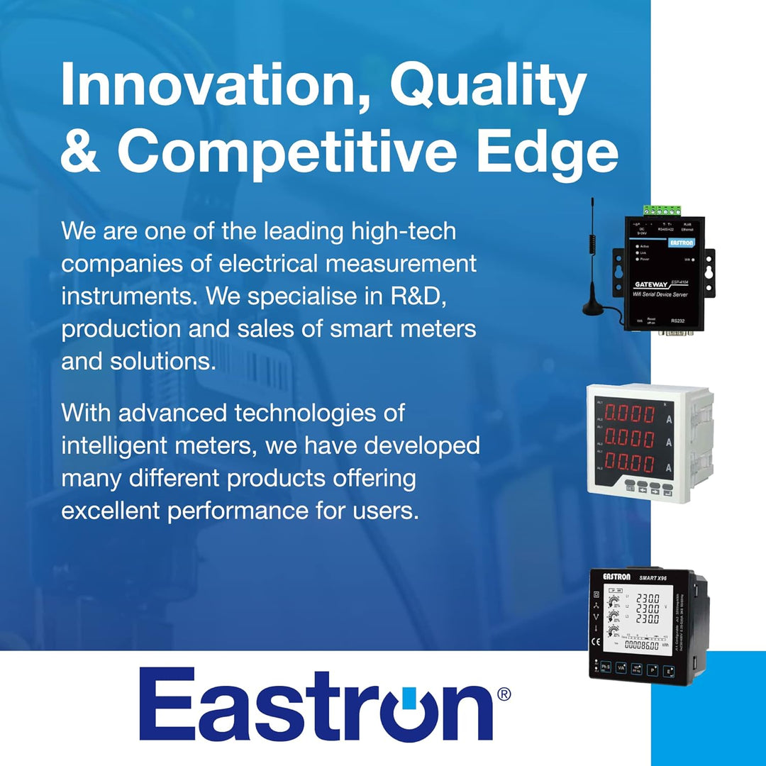 EASTRON SDM120 Stromverbrauchsmesser - einphasig - Modbus RS485 RTU - Stromzähler Hutschiene, 45A kW