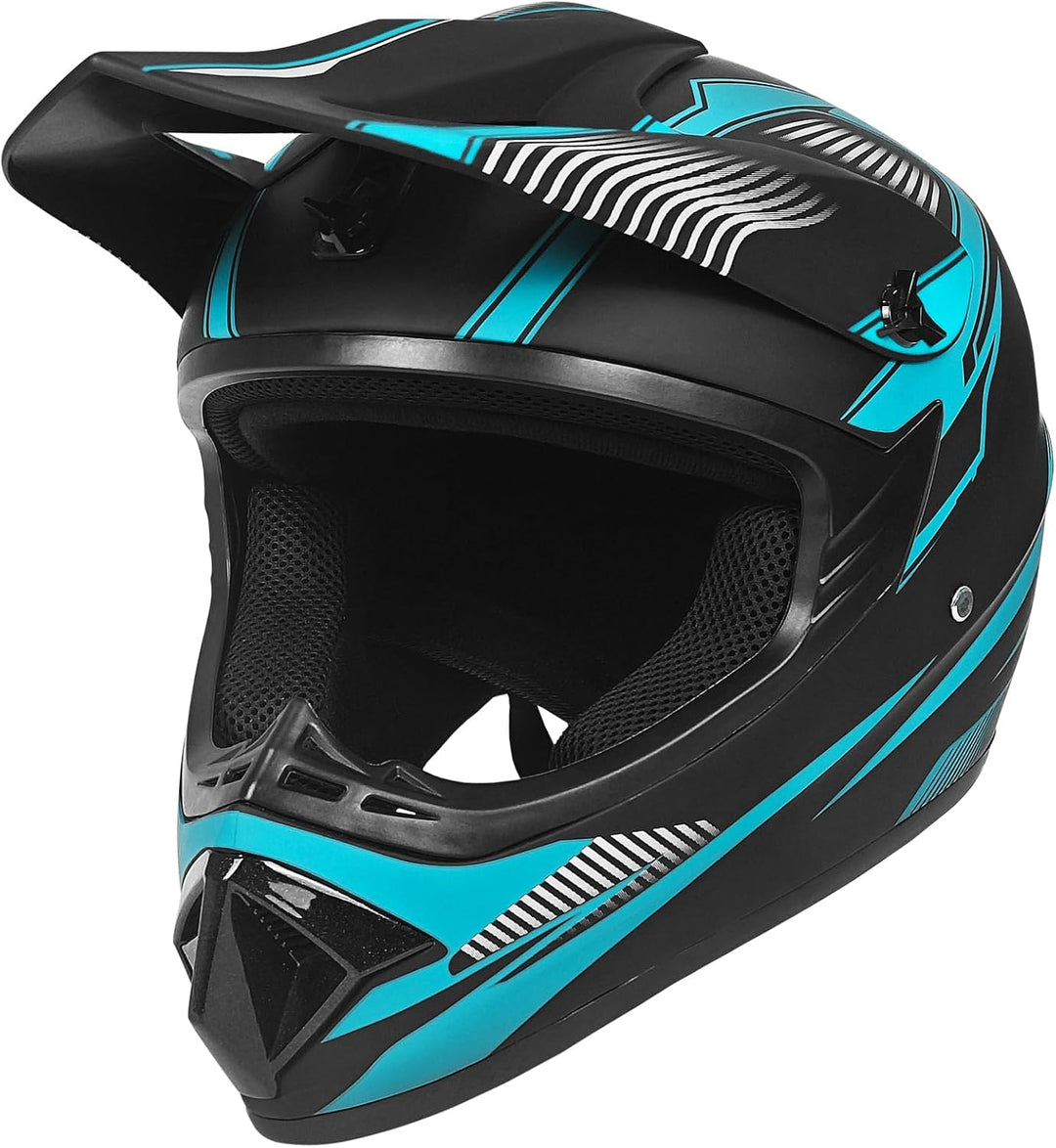 Jugend Motorradhelme,Kinderfahrradreithelm,Junge Und Mädchen, Roller Ski ATV Helm,ECE-Zertifizierung