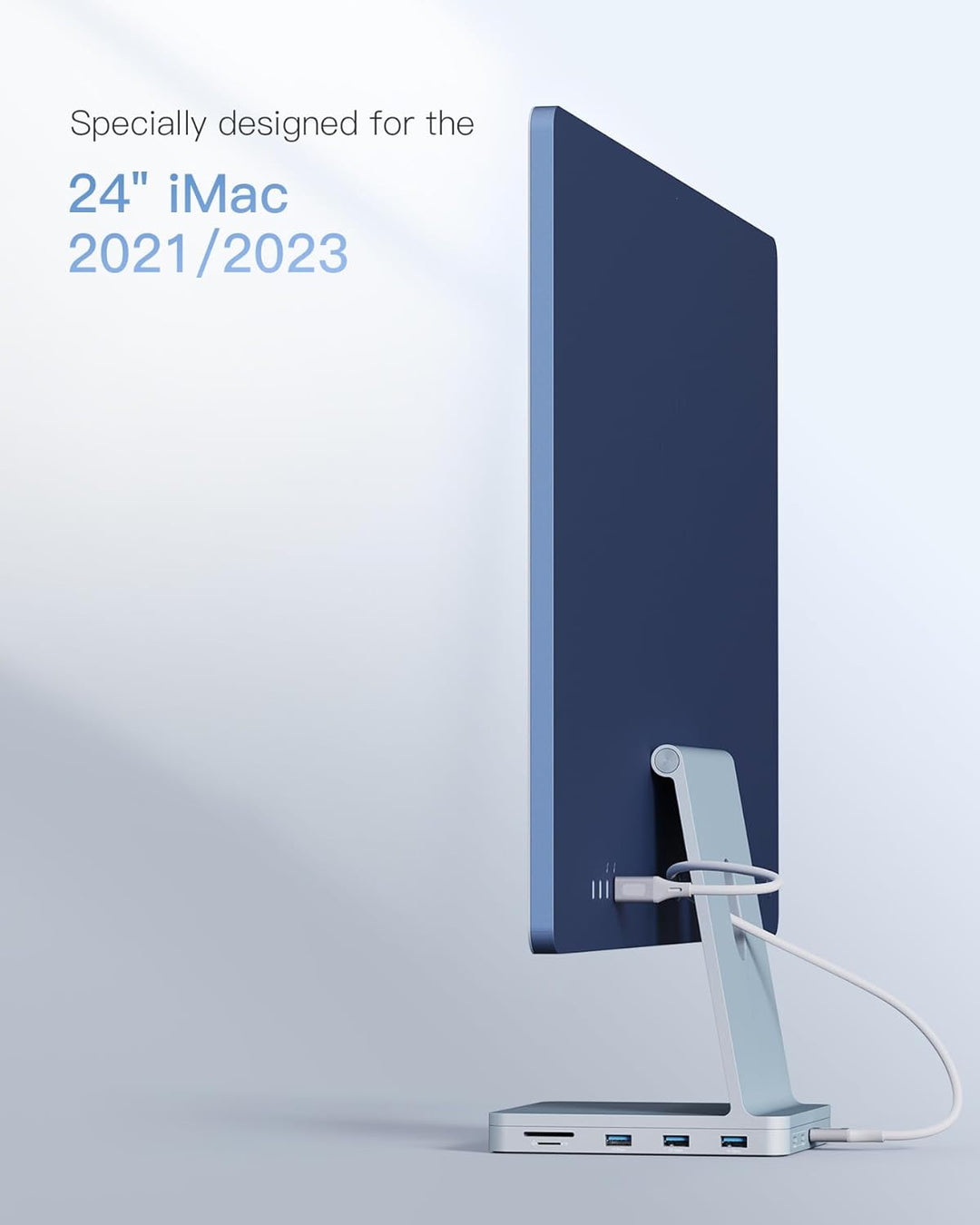 Inateck USB C Hub für iMac, Dockingstation Kompatibel mit iMac 24 Zoll 2021/2023, USB 3.2 Gen 2, 8-i