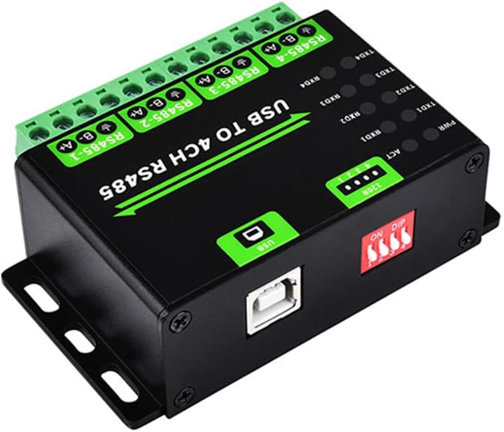 Industrietauglicher USB-zu-4-Kanal-RS485-Konverter, Schutzschaltung unterstützt Wandmontage/Führungs