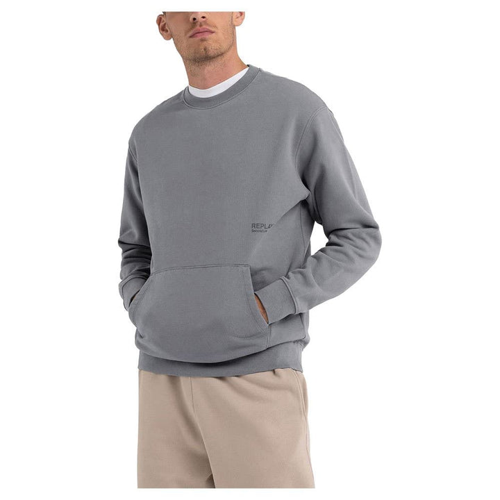 Replay Herren Sweatshirt Second Life aus 100% Baumwolle M Iron Grey 192, M Iron Grey 192