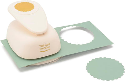 Motivstanzer Kreis Gezahnt, XXXXL Stanzer Runde Muschel, Motivlocher | Ausstanzung Ø 88,8 mm, mehrfa