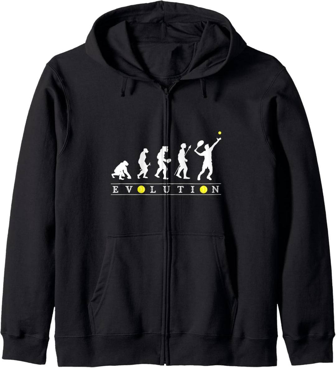 Evolution Tennis Funny Tennis für Damen und Herren Tennis-Fan Kapuzenjacke