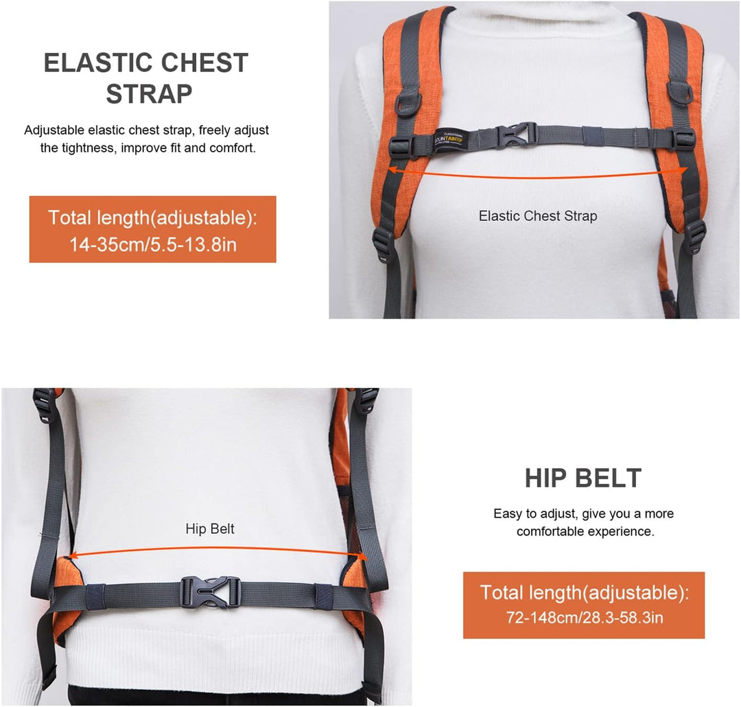 MOUNTAINTOP 40L Wanderrucksack Herren Damen Trekkingrucksack Backpacker Reiserucksack Outdoor Campin