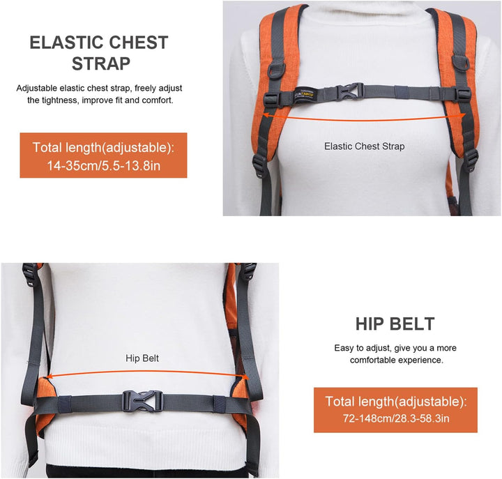 MOUNTAINTOP 40L Wanderrucksack Herren Damen Trekkingrucksack Backpacker Reiserucksack Outdoor Campin