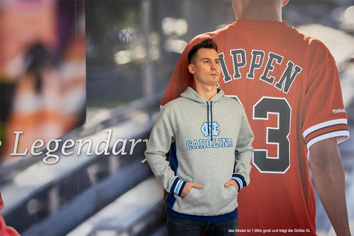 Mitchell & Ness NCAA Pinnacle Heavyweight Fleece Hoody XL University Of North Carolina / Grey, XL Un