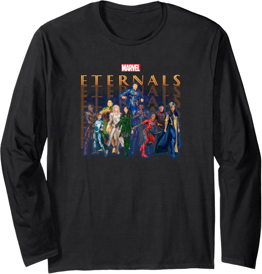 Marvel Eternals Hero Pose Line Up Langarmshirt