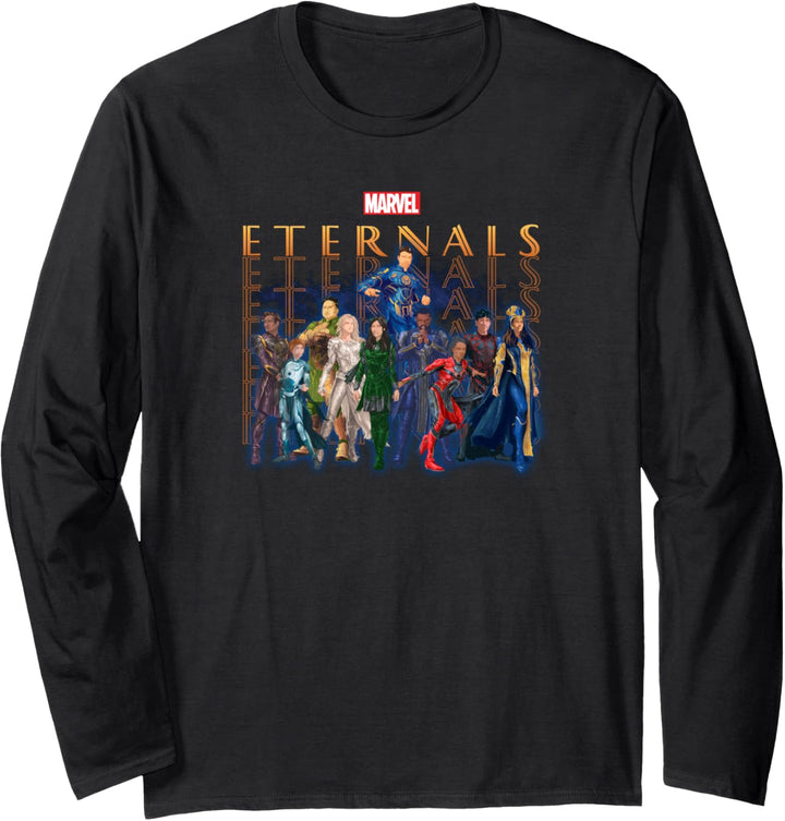 Marvel Eternals Hero Pose Line Up Langarmshirt
