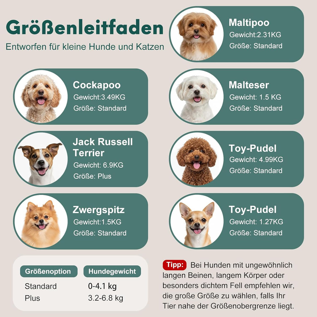 Supet hundetasche für kleine Hunde, freihändig verstellbare doppelt breite Hundetragetasche, entlast