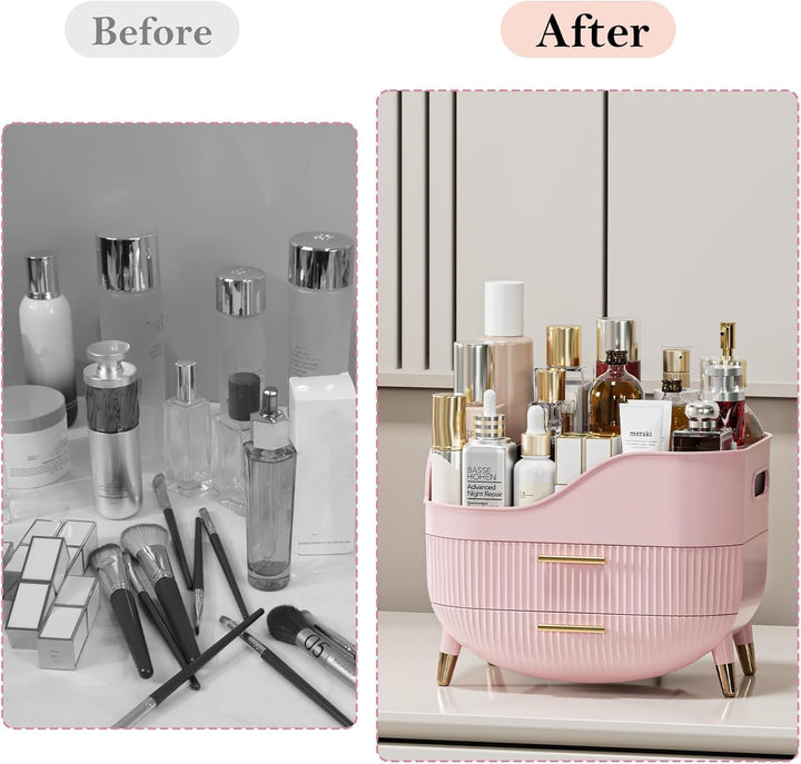 Kousee Makeup-Organizer mit Schubladen, Hautpflege-Organizer für Vanity, Aufbewahrungsbox mit Griff,