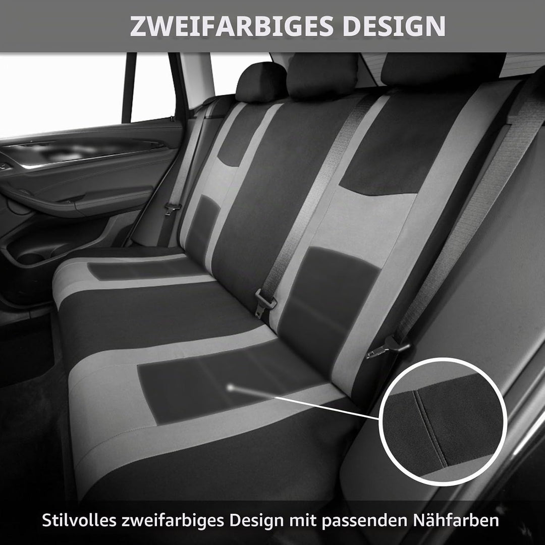 9 Stück Universal Autositzbezüge, Sitzbezüge Auto Für 5 Sitzer, Autositzauflage Set Seiten-Airbag-ko