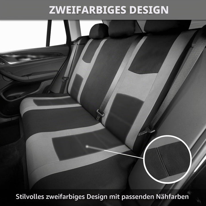 9 Stück Universal Autositzbezüge, Sitzbezüge Auto Für 5 Sitzer, Autositzauflage Set Seiten-Airbag-ko