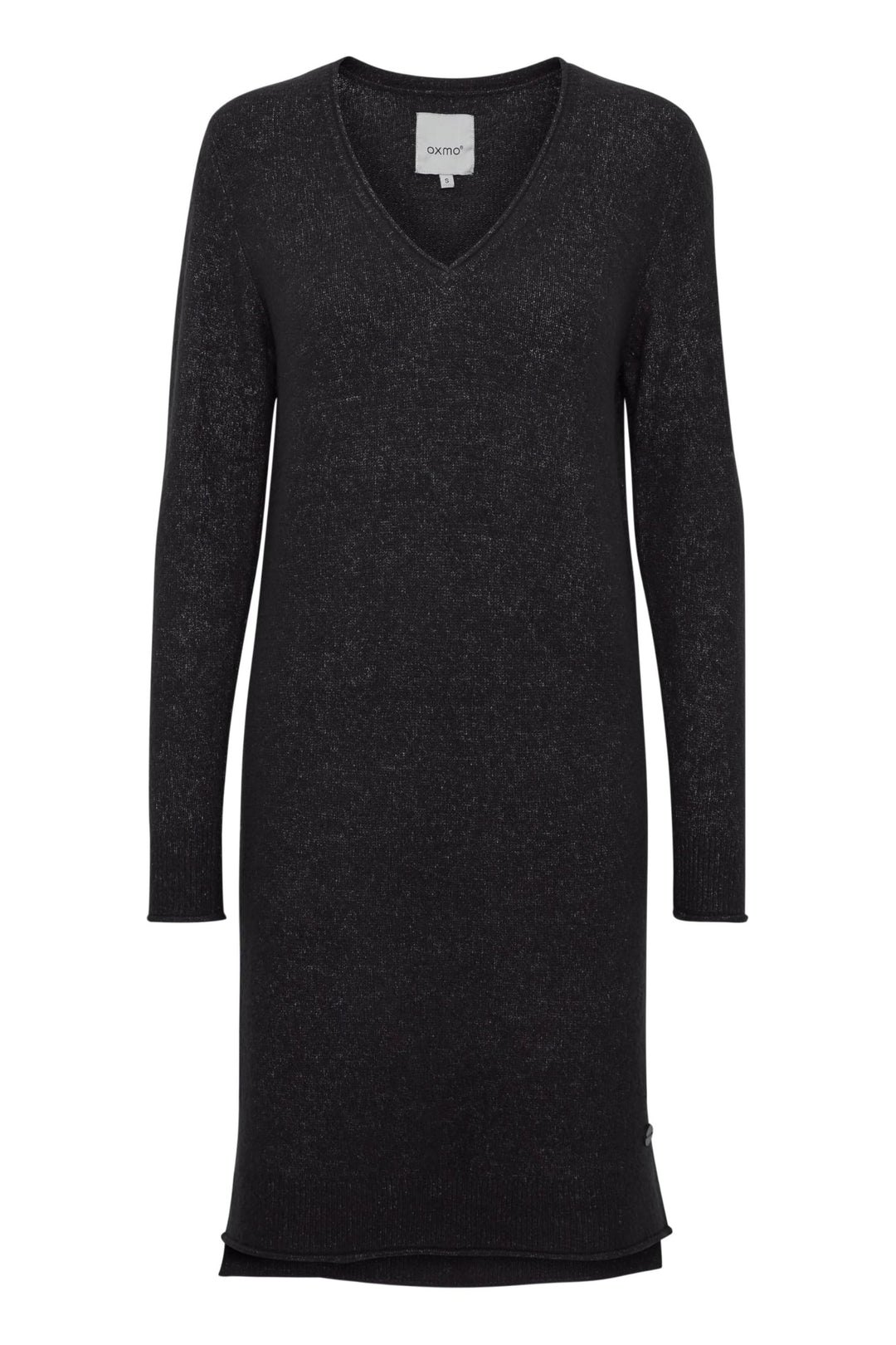 OXMO OXIda Damen Strickkleid Feinstrickkleid Kleid XS Dark Grey Melange (201147), XS Dark Grey Melan