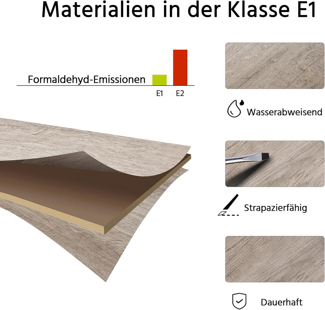 Yaheetech Nachttisch Nachtschrank Boxspringbett Nachtkommode mit 3 Schubladen Moderner Beistelltisch