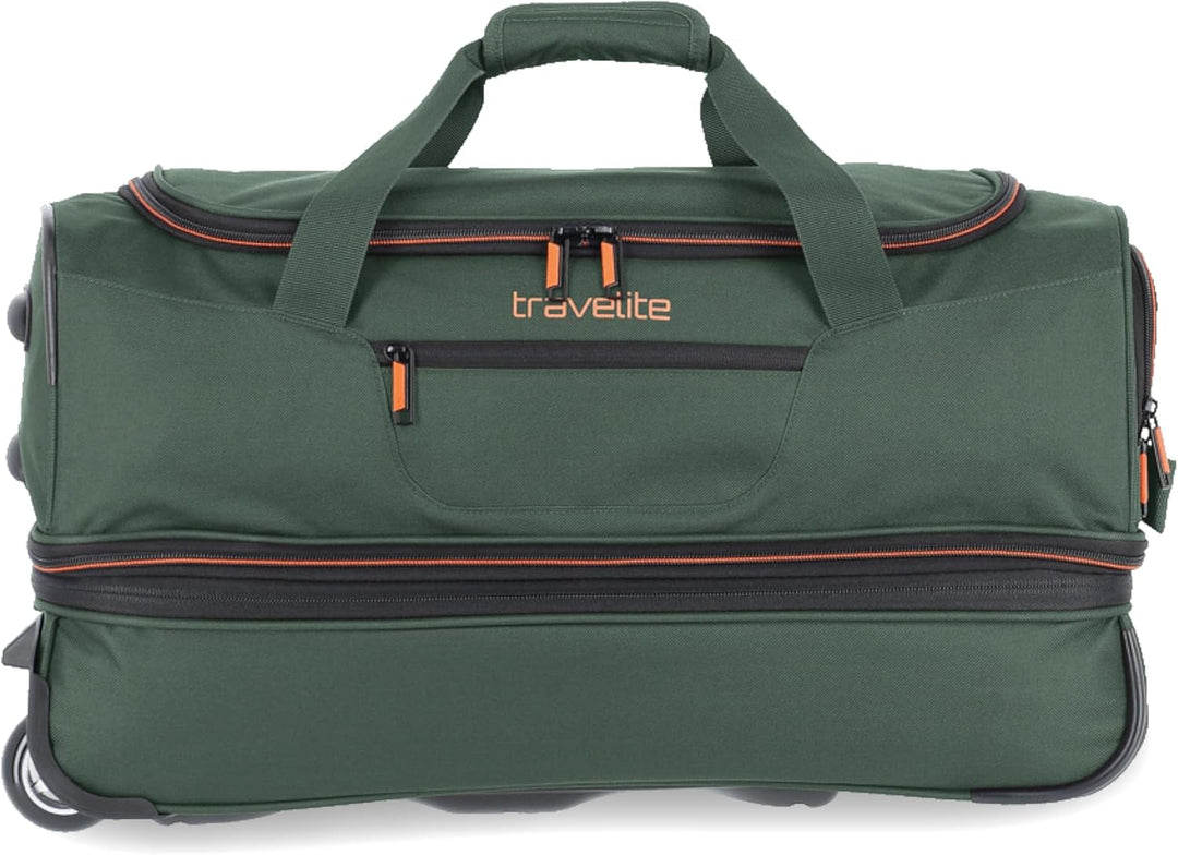 travelite 2-Rad Trolley Reisetasche Gr. S mit Dehnfalte, Gepäck Serie BASICS: Weichgepäck Reisetasch