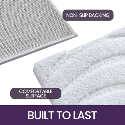 DEXI Badteppich rutschfest 60 x 110cm, weicher Mikrofasern Badematte, Wasserabsorbierende Badezimmer