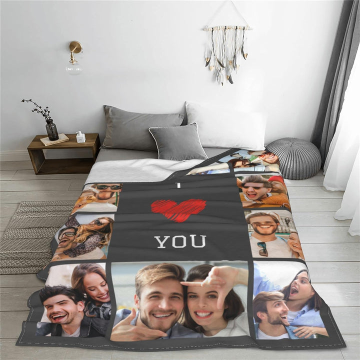 Easycosy personalisierte Decken für Paare Geschenke Benutzerdefinierte Bild werfen Decke Personalisi