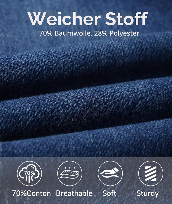 YoungSoul Jungen Jeanshosen - Jeans mit Abschürfungen - Kinder Hose mit elastischem Bund Gr. 128-176