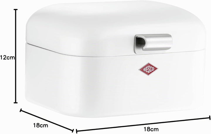 Wesco 235 001 Mini Grandy Brotkasten 17 x 18 x 12cm (L/B/H) weiss, Weiss