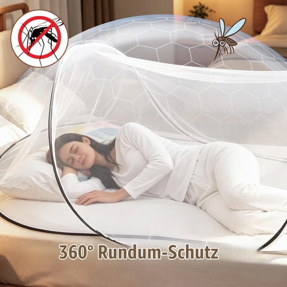 Moskitonetz Reise, 200 x 80 x 56 cm Faltbares Mückennetz, Moskitonetz Pop Up, Fliegennetz Bett, Outd