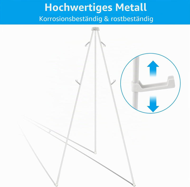 2er-Set Staffelei Stand, 160 cm Höhe Metall Poster Staffelei, Verstellbares Stativ Tisch Kunst Leinw