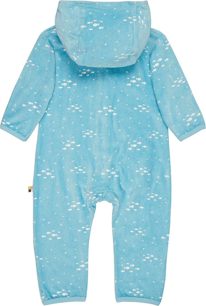 loud + proud Unisex Baby Frottee, GOTS Zertifiziert Overall 50-56 Lagoon, 50-56 Lagoon
