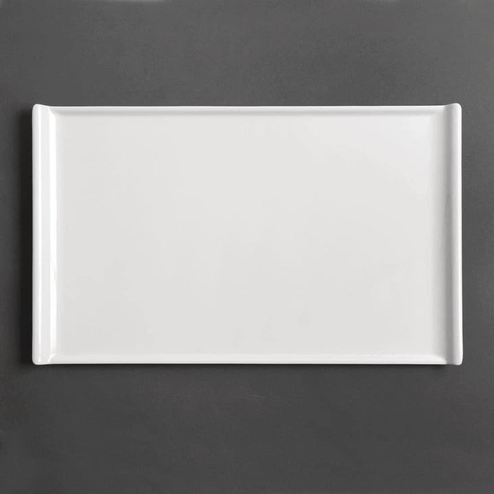 Kristallon Melamine Platter White - 300x250x25mm 25(H) x 300(W) x 250(D)mm, 25(H) x 300(W) x 250(D)m