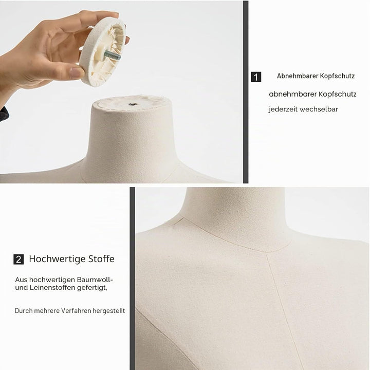 Schneiderpuppe Damenbüste Weiblich, Höhe Verstellbarer Schaufensterpuppe Körper, Mannequin mit Metal