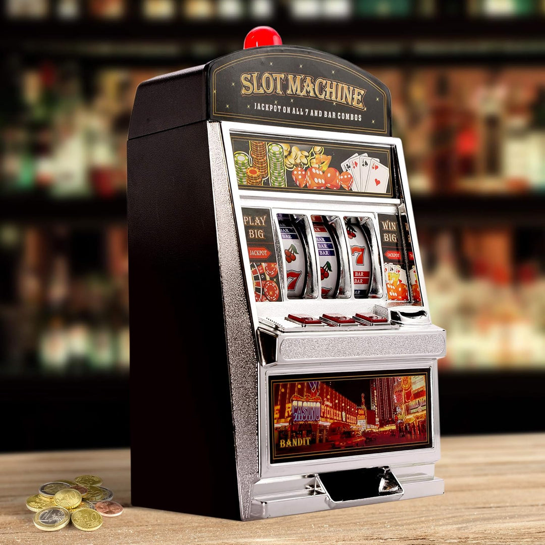 Monsterzeug Slot Machine Spardose - Einarmiger Bandit Spielautomat mit Sound und Licht, Kreative Ver