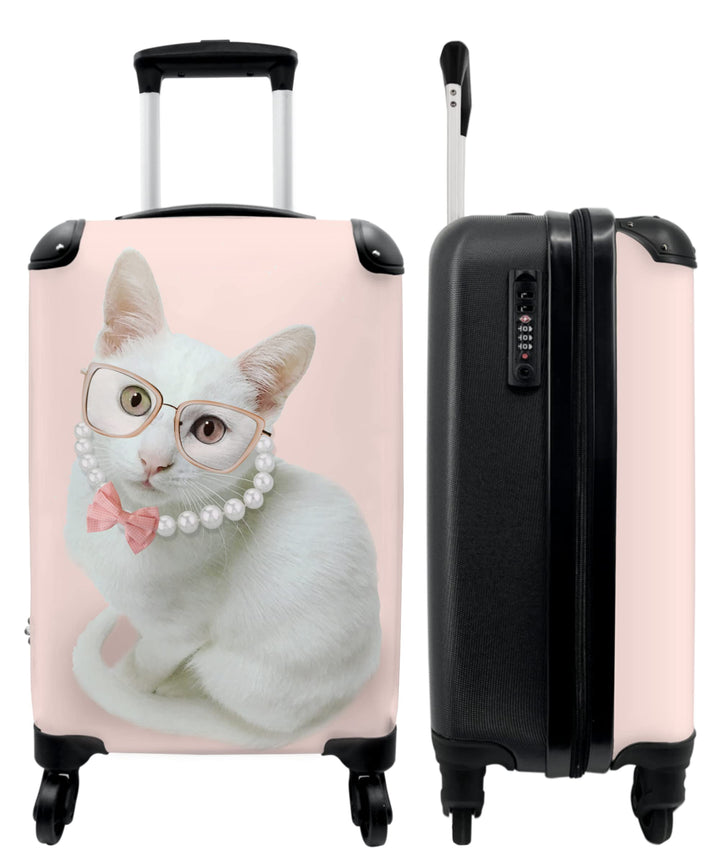 NoBoringSuitcases.com® Kinderkoffer Mädchen - Reisekoffer Kinder, Kabinentrolley, Leichtgewicht, 4 R