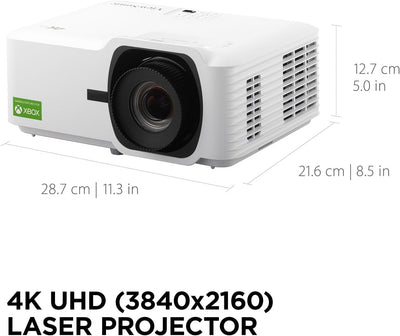 ViewSonic LX700-4K 4K Laser Projektor für Xbox Gaming und Heimkino, bis zu 300" grosses Bild, 3500 L