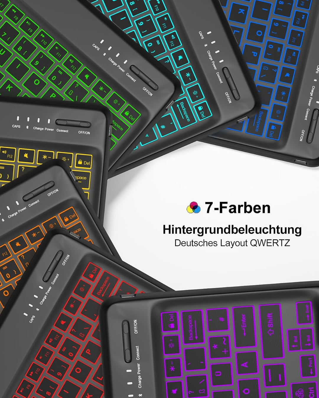Für Idea Tab Pro Gen 2 13" Tastaturhülle mit Beleuchtung QWERTZ | Für Lenovo Idea Tab Pro Gen 2 Tast