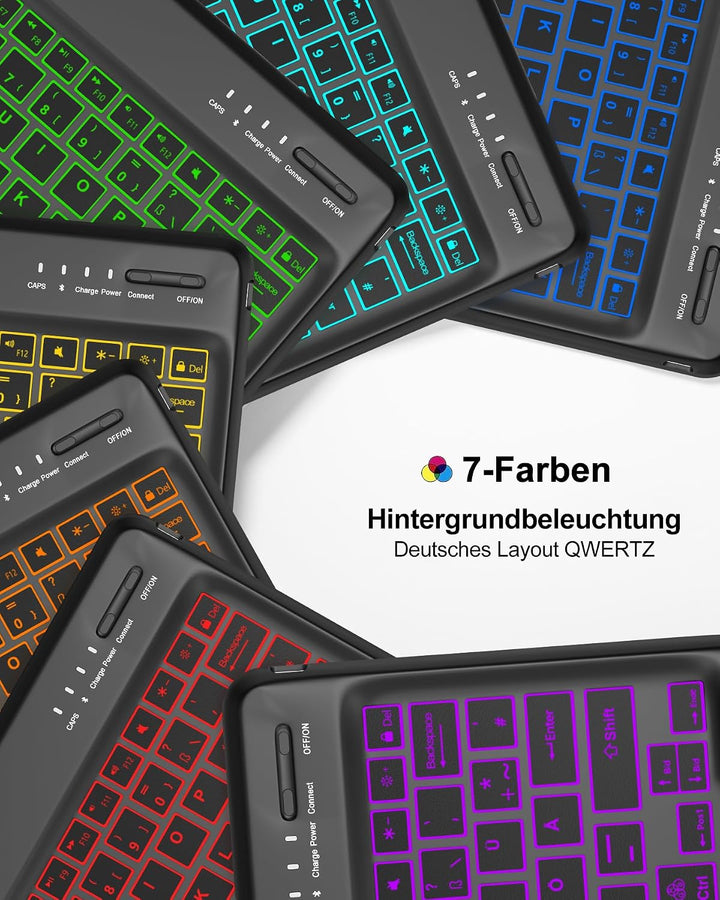 Für Idea Tab Pro Gen 2 13" Tastaturhülle mit Beleuchtung QWERTZ | Für Lenovo Idea Tab Pro Gen 2 Tast