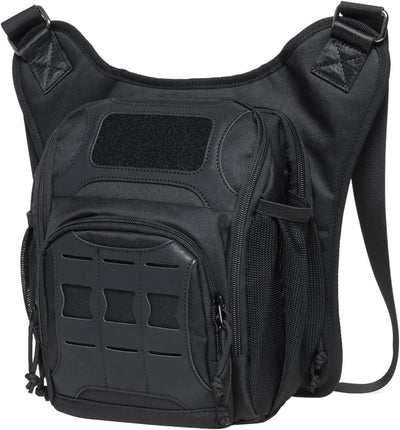 KAUKKO Canvas - Brusttasche für Damen und Herren - Umhängetasche Schwarz- Fh03-3, Schwarz- Fh03-3