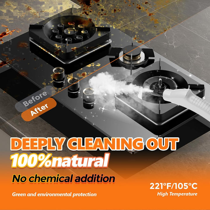 Dampfreiniger Handgerät, Steam Cleaner, 15 Sekunden Aufheizzeit, 1.1L Wassertank, Dampfreiniger für