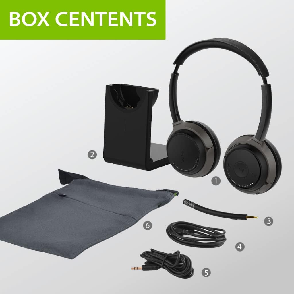Avantree Bluetooth 5.0 Kopfhörer mit Abnehmbaren Mikro & Ladeständer, aptX HD Kabelloses Headset für