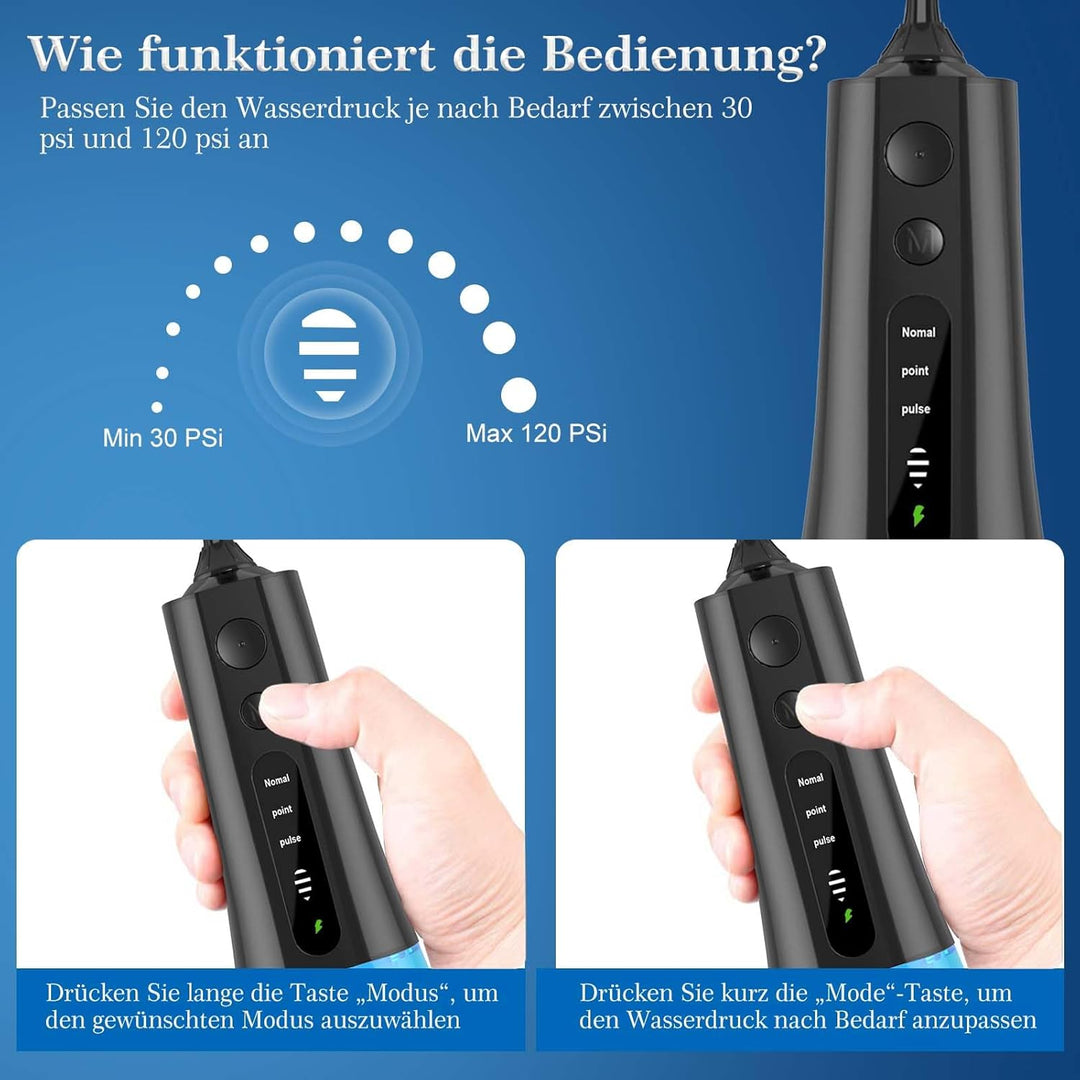 SURFOU Munddusche Kabellos Water Flosser, Elektrische Zahnseide Oral Irrigator for Teeth Zahndusche
