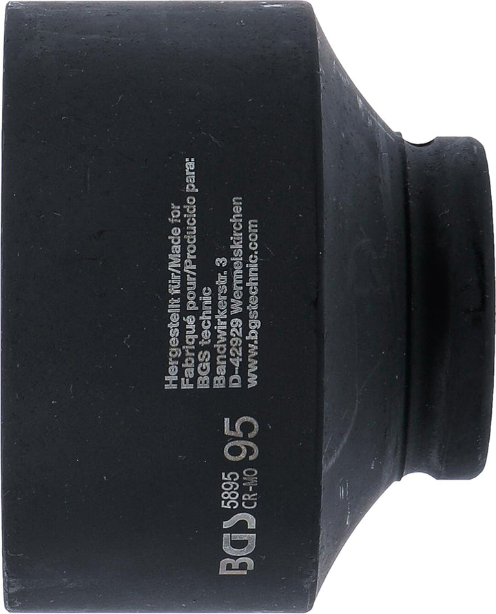 BGS 5895 | Kraft-Steckschlüssel-Einsatz Sechskant | 25 mm (1") | SW 95 mm Schlüsselweite: 95 mm, Sch