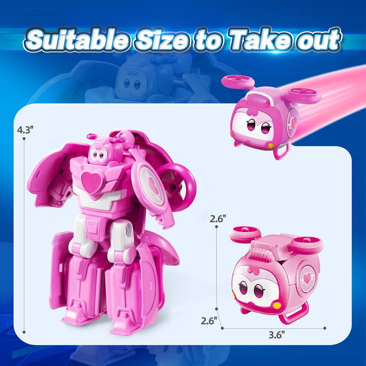 Super Wings Transformations Supercharged Dizzy Pet, ca. 6 cm grosse Spiel-Figur für Kinder, Spielzeu