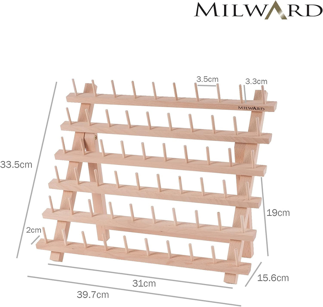 MILWARDS 2511419 Spulenhalter, Wood, Holz, 67x40