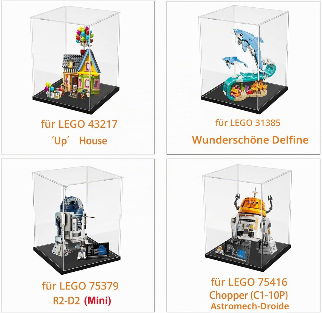 Acryl Vitrine Klar für Lego Actionfiguren Funko Pop Modell Skulptur Transparenter Plexiglas Display