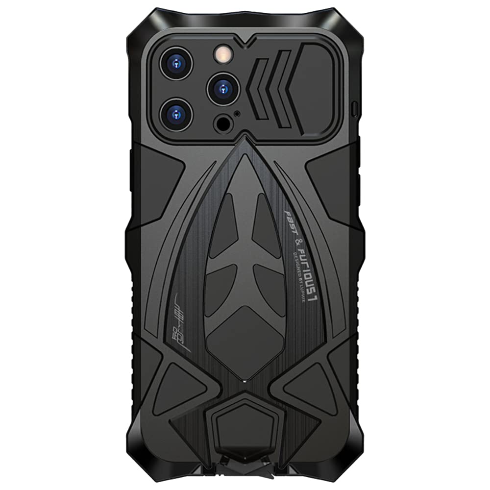 CeeEee kompatibel mit iPhone 13 Pro Max 2021 Outdoor Schutzhülle Cover Integrierte Stossfeste Metall