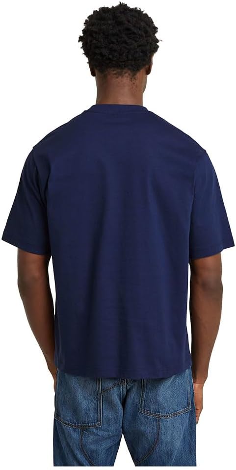 G-Star Herren Overdyed Center Chest Boxy T-Shirt XS Blau (Imperial Blue D24780-c336-1305), XS Blau (