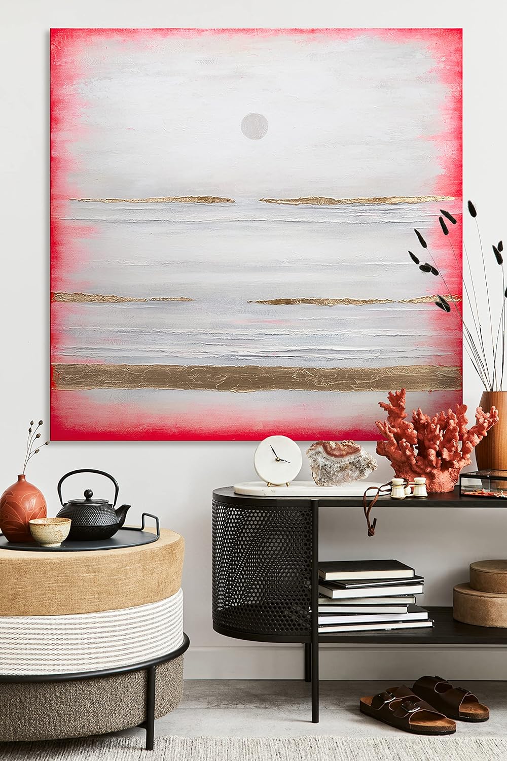 YS-Art Abstrakt Acryl Gemälde auf Leinwand Dream handgemalt Wandbilder Wohnzimmer modern Wohndekor B