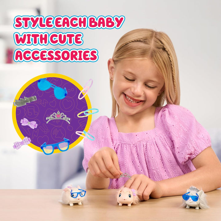 Little Live Pets Mama Surprise Häschen, Mama Häschen zum Füttern & Pflegen – bekommt 3 Babys, Intera