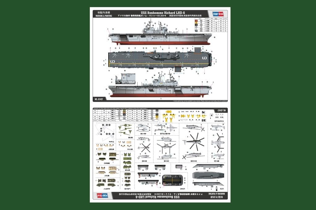Hobby Boss 83407 Modellbausatz USS Bonhomme Richard LHD-6